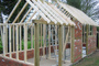 Garden building. During construction.